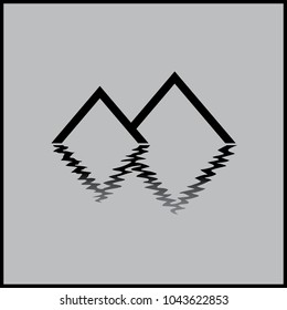 Rippelwasserdreieck für Logo