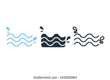 Ripple waves icon,Vector and Illustration.