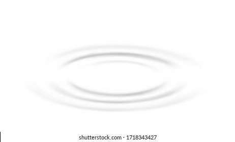 Ripple Waves Of Music Dynamic Side View Vector. Gravity-capillary Waves. Electrical Sound Impact Effect In Circular Form. Effect Of Surface Tension And Gravity Layout Realistic Illustration