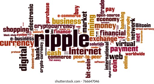 Ripple word cloud concept. Vector illustration