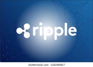 Ripple XRP cryptocurrency network vector illustration