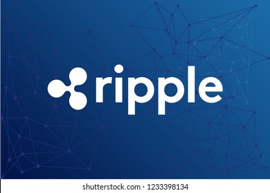 Ripple XRP cryptocurrency vector illustration
