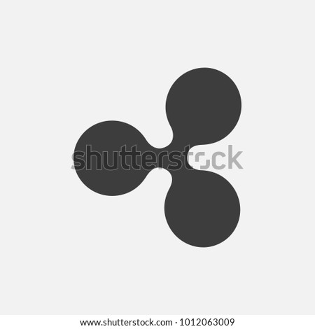 Ripple XRP vector icon isolated on white. Cryptocurrency, e-currency, payment, crypto currency, blockchain sign. Black logo flat adaptation design for web site, mobile app, EPS.
