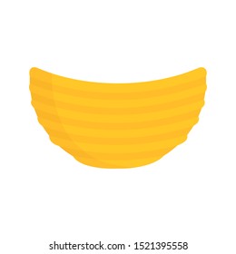 Rippled cheese chips icon. Flat illustration of rippled cheese chips vector icon for web design