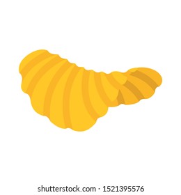 Rippled chips icon. Flat illustration of rippled chips vector icon for web design