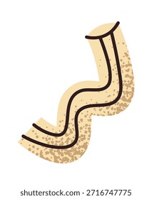 Rippled pasta textured design element