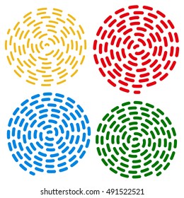 Ripples circle sewing icon