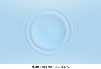 Ripples of gel or soap or milk. Water wave from liquid drop. Vector illustration of a surface that resonates from impact