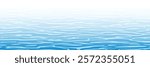 Ripples and water waves, sea surface, vector natural background, banner