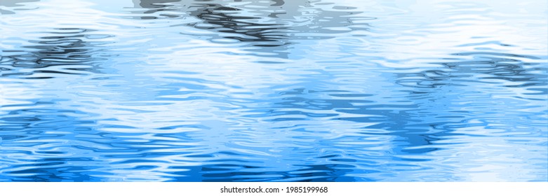 Ripples and water waves, sea surface. Vector natural background.