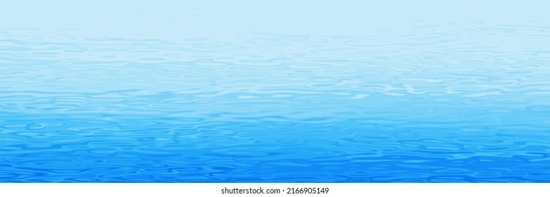 Ripples and water waves, sea surface. Vector natural background, banner.