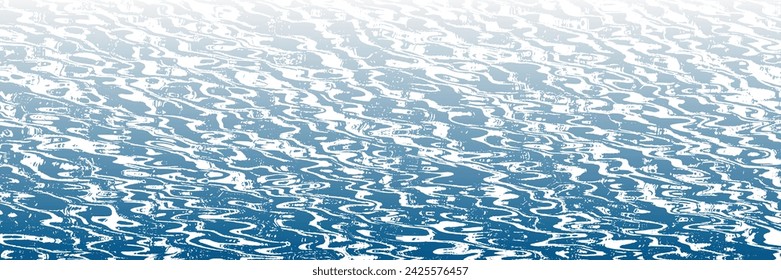 Ondas y olas de agua, superficie del mar. Vector de fondo natural.