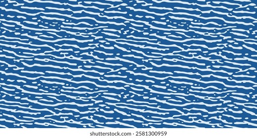Ripples and water waves, sea surface, seamless pattern, vector natural background, banner