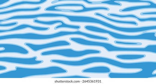 Ondas y ondas de agua, superficie del mar, Vector de fondo natural, Anuncio