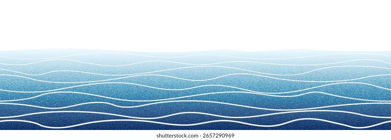 Ondas y ondas de agua, superficie del mar, Vector de fondo natural, Anuncio
