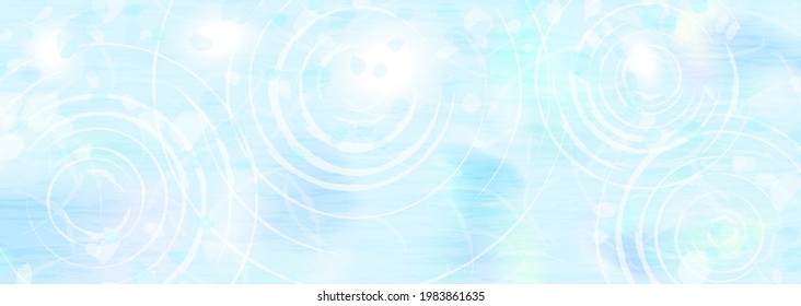 Ripples-like pattern on the surface of the water Cool summer background illustration