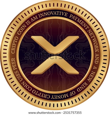 ripple-xrp coin vector illustrations on transparent background. 3d illustration