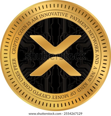 ripple-xrp coin vector illustrations on transparent background. 3d illustration