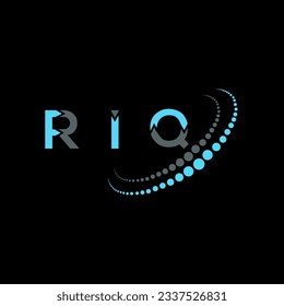 RIQ letter logo creative design. RIQ unique design.

