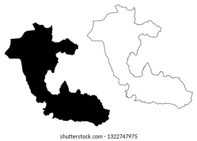Risaralda Department (Colombia, Republic of Colombia, Departments of Colombia) map vector illustration, scribble sketch Department of Risaralda map