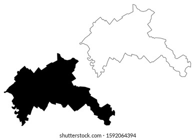 Riscani District (Republic of Moldova, Administrative divisions of Moldova) map vector illustration, scribble sketch Riscani map