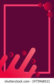 Rise Up Abstract Frame With Red Velvet Color Theme. Suitable for Background, wallpaper, wall decoration, backdrop, ornament, cover, web design, template, book cover, etc.