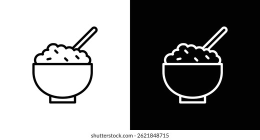 Rise Bowl icon concept stroke on white background
