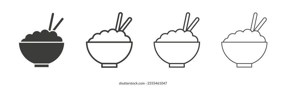 Rise Bowl icon pack. vector illustration