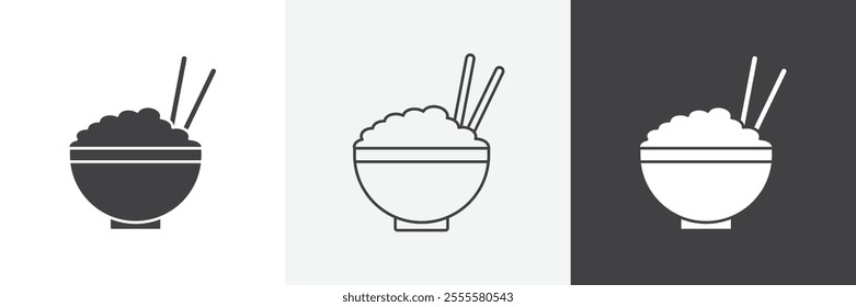 Rise Bowl icon vector set for ui designs