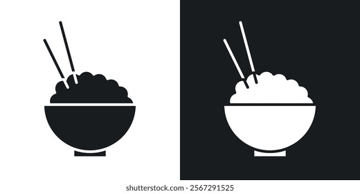 Rise Bowl icons in solid black and white colors