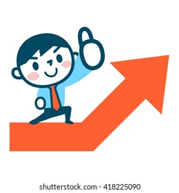 Rise and businessman