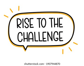 Rise Challenge Inscription Handwritten Lettering Illustration Stock ...