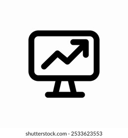rise chart icon sign vector