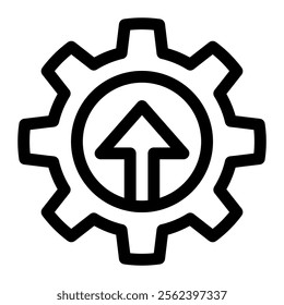 Rise efficiency icon with simple and line style