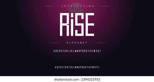 Rise Elegant Font Uppercase Lowercase and Number. Classic Lettering Minimal Fashion Designs. Typography modern serif fonts regular decorative vintage concept. vector illustration