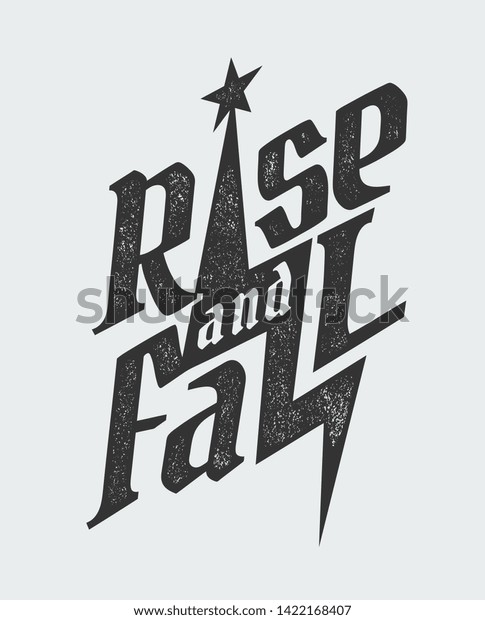 Rise Fall Typography Slogan Thunder Graphic Stock Vector (Royalty Free ...