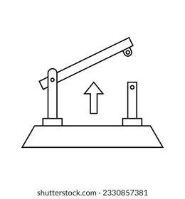 Rise gate icon design. isolated on white background. vector illustration