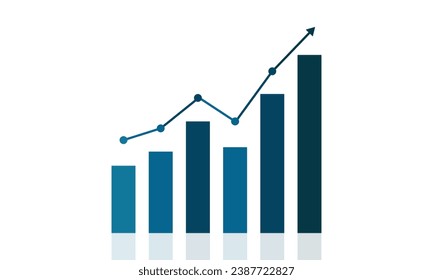 rise graph, graph analysis vector