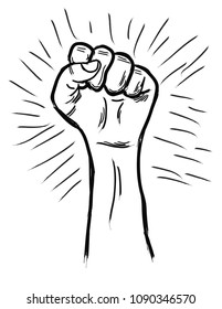 Rise Hand Drawn Vector Illustration