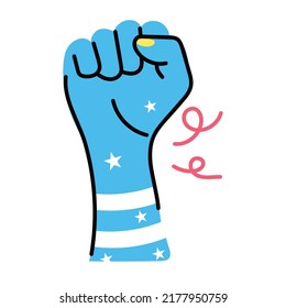 Rise hand sticker, editable design 