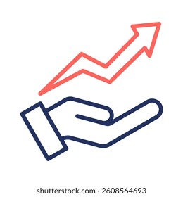 Rise Icon Element for Design