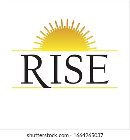 RISE letter logo design vector