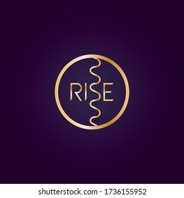 Rise logo. Around lux gold logo.