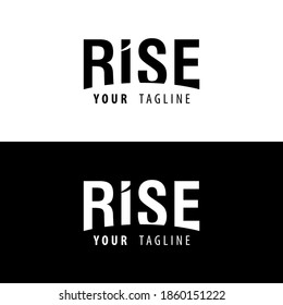 Rise Logo, Rise Letter With Flat Syle