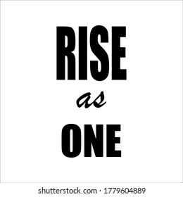 Rise as one. Anti racism illustration for your design