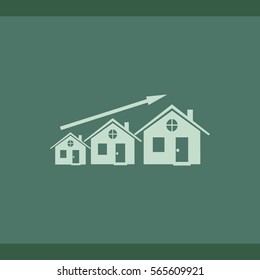 A rise in prices for real estate icon