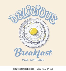 Rise and shine. Breakfast time vector design. Morning time artwork, Fresh start your day. Breakfast time vector design. Morning time artwork for apparel, sticker, batch, background, poster and others.