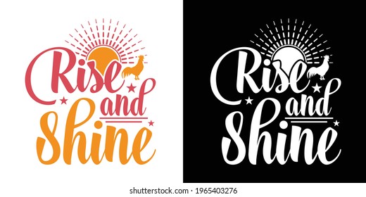 Rise And Shine Printable Vector Illustration