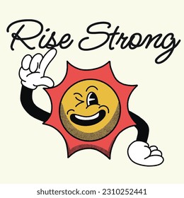 Rise Strong With Sun Groovy Character design