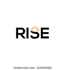 Logo de Rise and sun wordmark